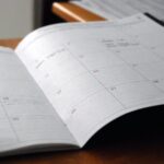 An open calendar