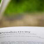 An open book that says Productivity at the top.