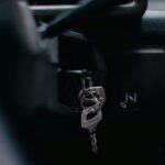 Car keys in accelerator